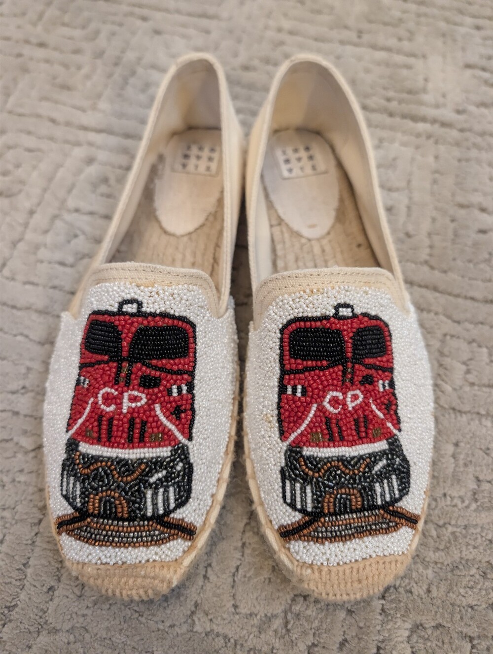 CP Rail Hand Beaded Slip On Loafer Shoes Women Size 7.5